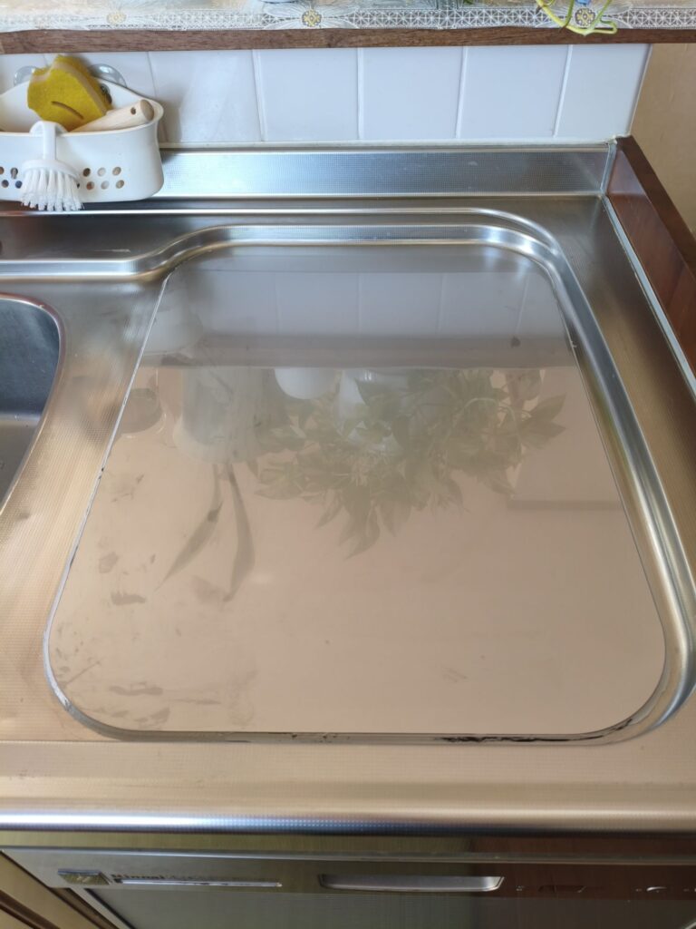 ウチの旧食洗機の蓋をステンレス板に交換しました